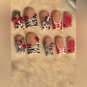 10pc handmade acrylic press on nail set